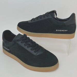 Givenchy Town Low Men Nubuck and Leather Sneakers Black Tan Size 40
